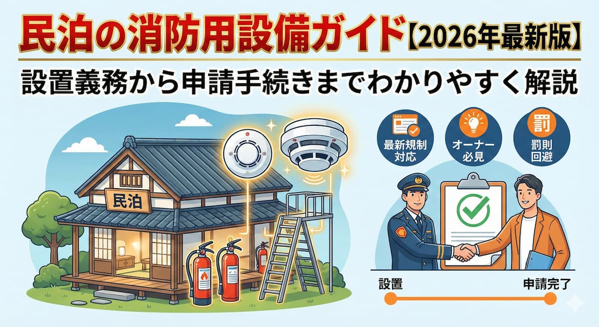民泊設備一式  新生活スタートにも！ 2026年最新版】民泊の消防用設備ガイド設置義務から申請手続きまで