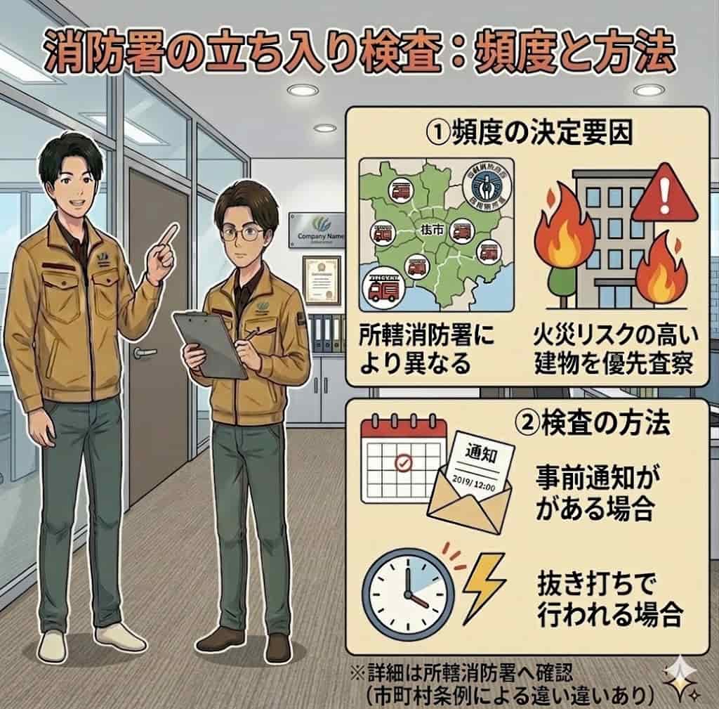 立ち入り検査の頻度