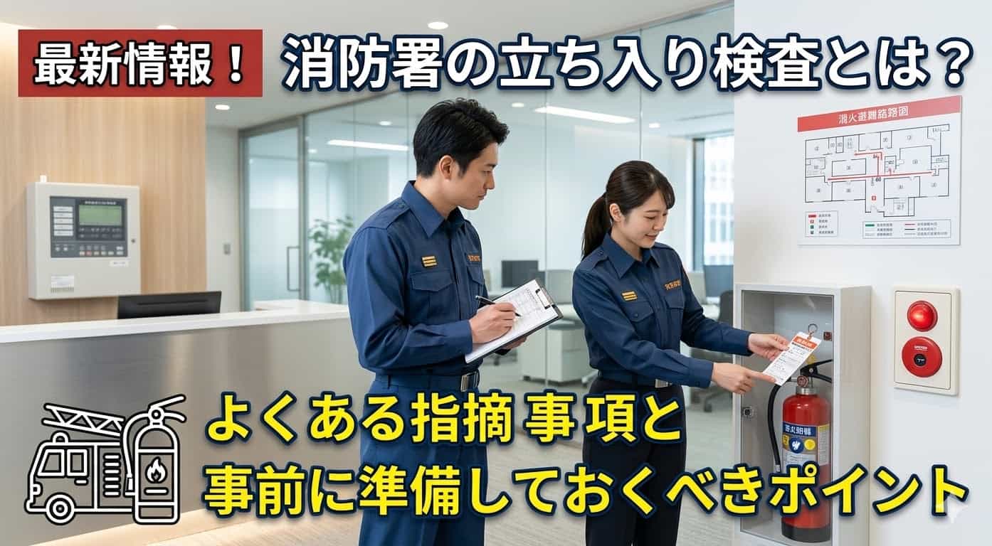 消防署の立ち入り検査とは？よくある指摘事項と事前に準備しておくべき